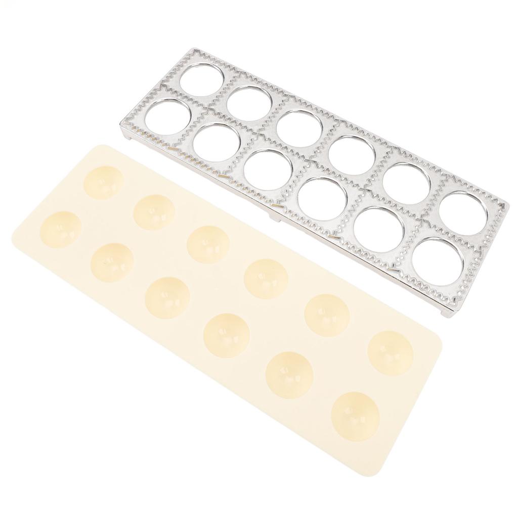 Пресс для равиоли из алюминиевого сплава, пластиковый инструмент для приготовления пельменей с деревянной скалкой для семьи