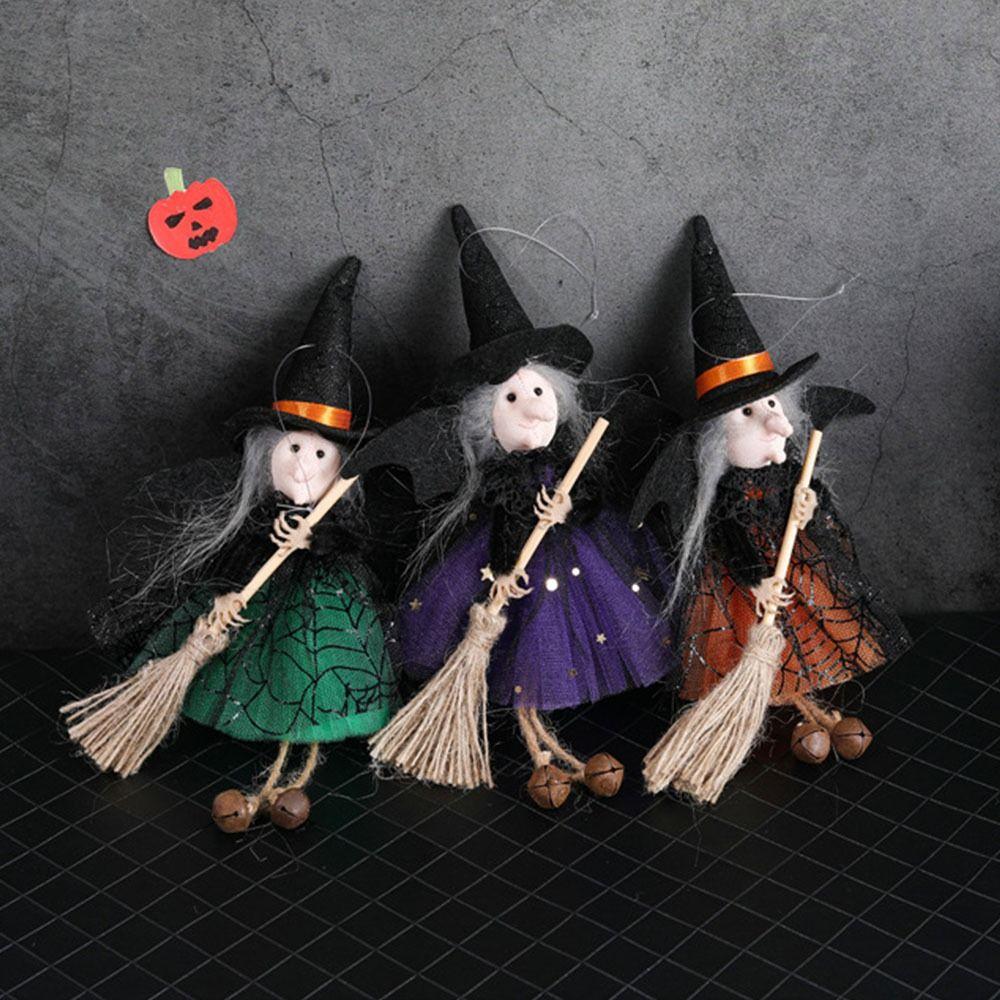 Держа метлу Хэллоуин Ведьма Подвеска Смешной Хэллоуин Подвеска Декор Творческий Ведьма Кукла Сад