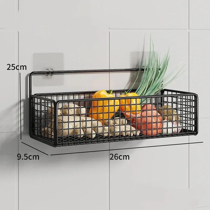 Кухонная стойка для хранения без перфорации, зеленый лук, имбирь, настенная, корзина для хранения овощей без жидкости, стойка для тарелок с приправами