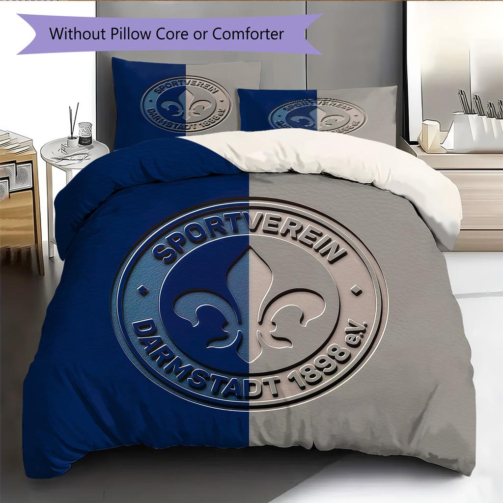 SV Darmstadt 98 Pattern Bedding Quilt Set Home Decoration Gift (1 * duvet cover + 2 * pillowcase without core)