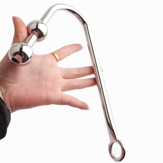 Винтажный анальный крючок для глубокого введения простаты, безопасный серебряный цвет, анальный крючок, игрушка-стимулятор