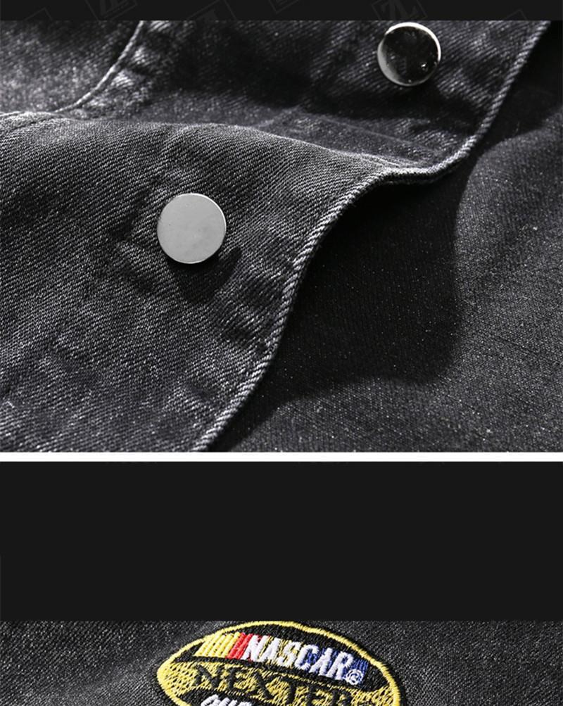 Мужская модная рваная джинсовая куртка: Европейский и американский уличный стиль, свободный крой для подростков, идеально подходит для весны и осени