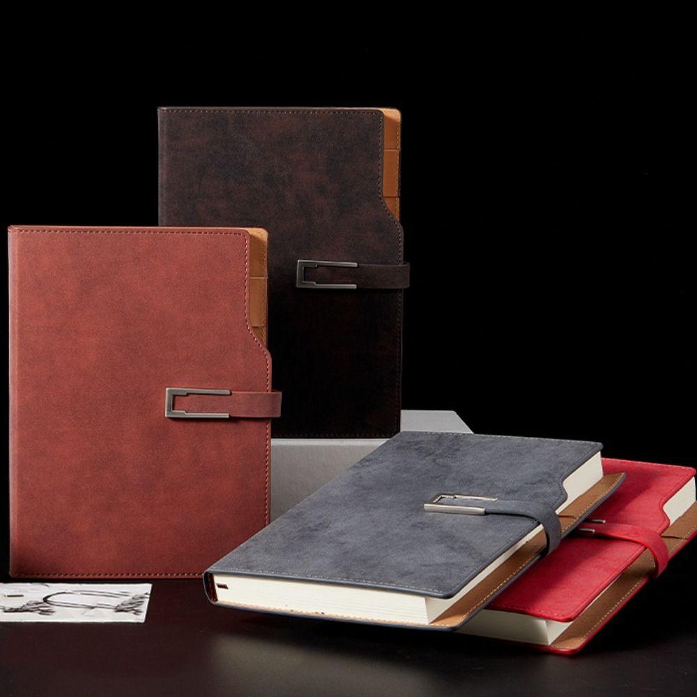 Retro Loose Leaf Notebook with Card Holder Meeting Minutes Book Memo Book  Birthday Gifts