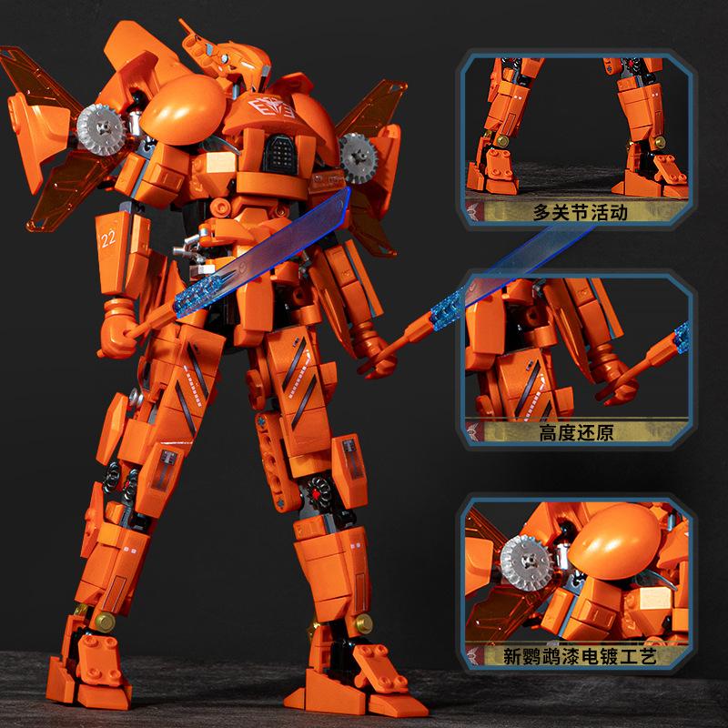 KBOX Тихоокеанский рубеж Охотник Робот строительные блоки Меха Воин Сборные игрушки Кино подлинная авторизация АБС-пластик подарок ребенку
