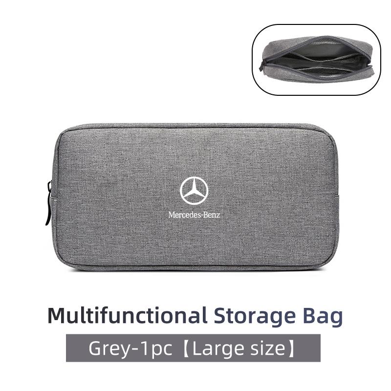 CRR1 Oxford Car Digital Organizer Waterproof Data Cable Storage Bag For Mercedes Benz W211 W124 W176 W177 C180 C200 C260 C300 GLC CLE