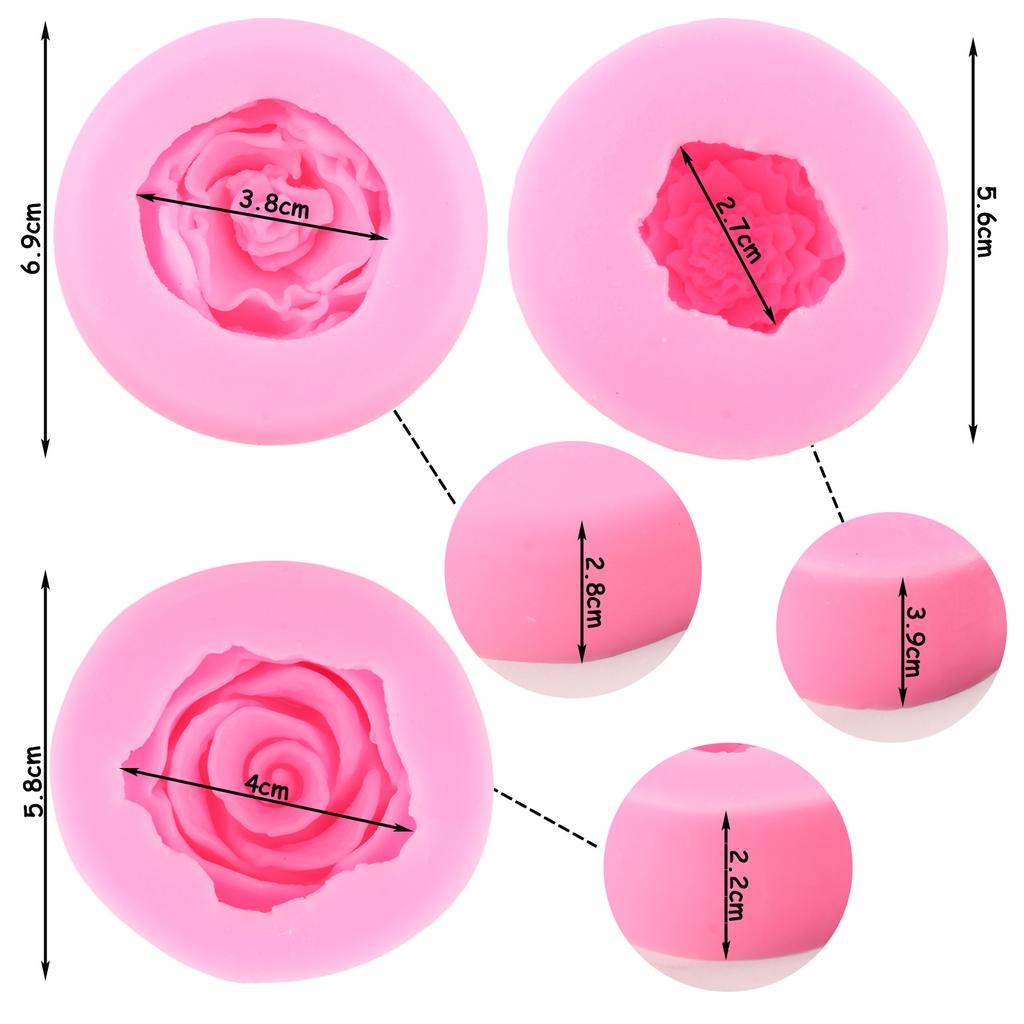 Силиконовая форма с цветком розы, свадебная помадка, инструменты для украшения торта, топпер для кексов, сделай сам, формы для конфет, шоколада и мастики