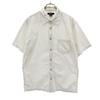 Check Pattern Short Sleeve Cotton Shirt M White Men's Used