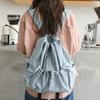 IELGY Korean Version of Casual Literary Drawstring Oxford Cloth Backpack, Fashionable Nylon Backpack