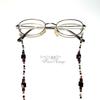 Eyewear chain glasses stylish luxurious womens gift anniversary birthday garnet natural stone free shipping
