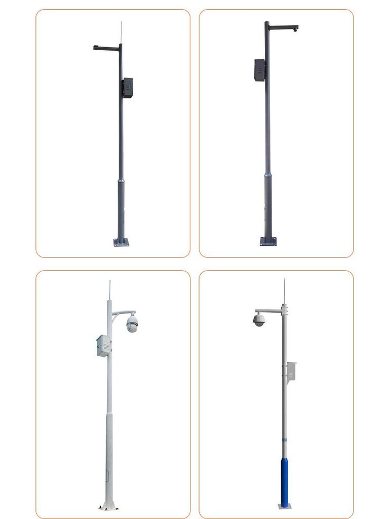 Ветроустойчивый оцинкованный методом горячего цинкования антикоррозийный столб для мониторинга общественной безопасности