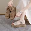 Fashion Women's Sandals Summer New Fashion Retro Thick-soled Platform Sandals Women's Luxury Open Toe Casual Beach Flat Women's Shoes