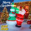7.87FT Inflatable Toy Santa Claus Elf Star Tree Christmas Yard Ornament With LED Lit Xmas Supplies Home Decoration Festive Gift