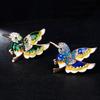 Fashion Bird Rhinestone Alloy Women's Brooch Pin Dress Sweater Clothes Ornament