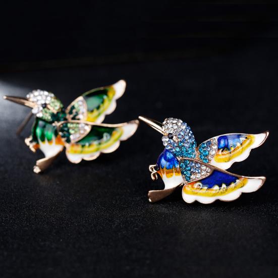 Fashion Bird Rhinestone Alloy Women's Brooch Pin Dress Sweater Clothes Ornament