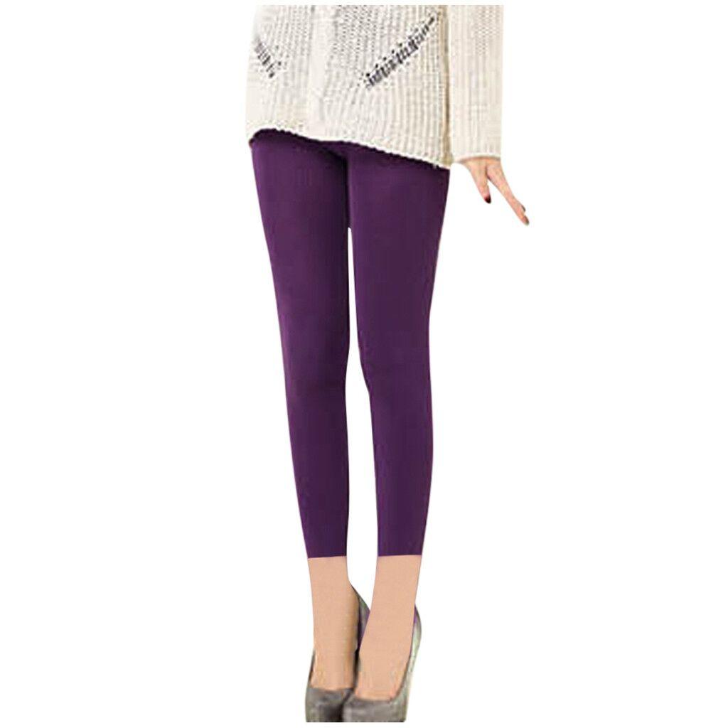 Женские зимние черные толстые теплые мягкие флисовые эластичные леггинсы на подкладке, брюки