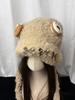 Cute penguin bear ears plush ear protection hat children autumn and winter sweet warm wool hat show face small knitted hat