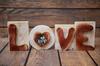 American Bulldog, Old Country Bulldog - wooden LOVE sign, interior decoration with a dog, charming ornament for the shelf by Art-Dog brand