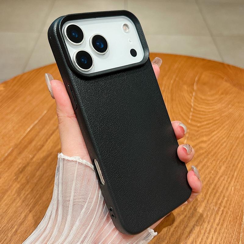 Мягкий ТПУ чехол с текстурой кожи, противоударный, для iPhone 17 Air 16 15 Pro Max 12 13 14 15 Pro 11, однотонный силиконовый чехол, Fundas