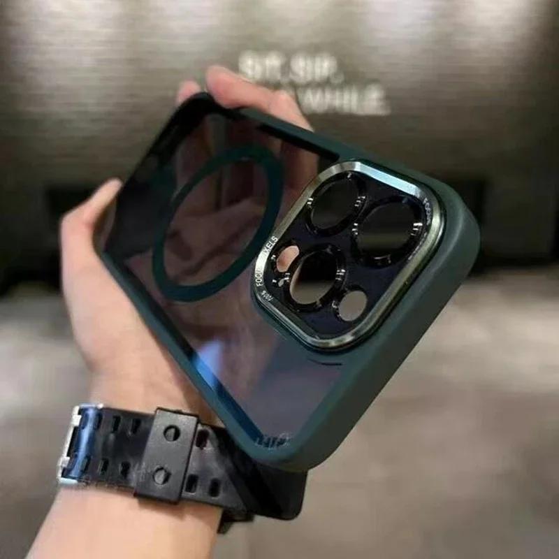 Magsafe Transparent Phone Case For For Iphone 11 12 13 14 15 16 Pro Max Plus Magnetic Clear Bumper Cases Cover