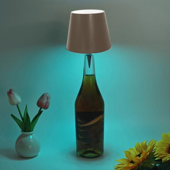 Перезаряжаемая беспроводная лампа-бутылка с сенсорным управлением и регулируемой яркостью, без мерцания, защита глаз, портативная беспроводная настольная лампа, светодиодный светильник