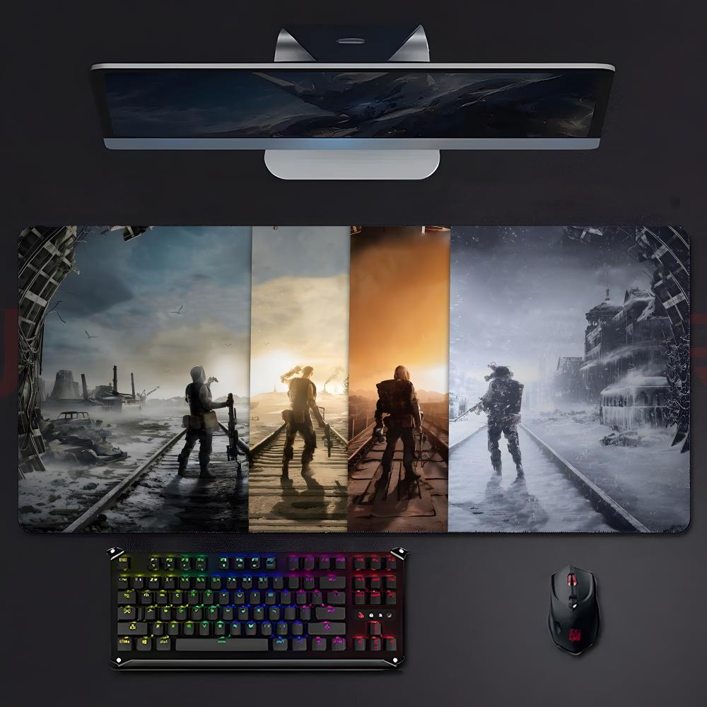 Игровой коврик для мыши Dark Survival Game MMetro Exodus, большой, игровой, с заблокированным краем, утолщенный, коврик для стола ПК