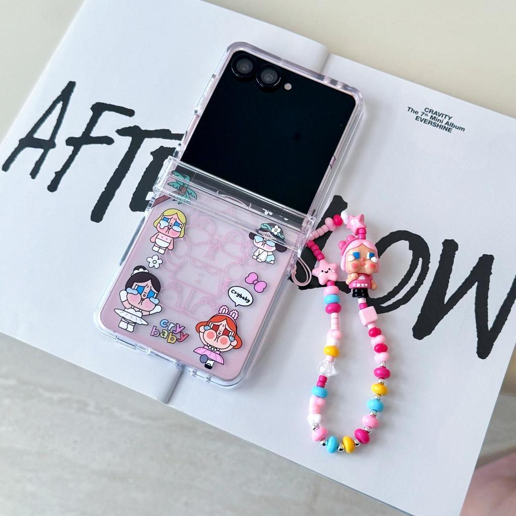 Защитный чехол Samsung Z Flip7 'Плачущий ребенок' для женщин – Противоударный, Креативный дизайн для Fold 4 и Flip 3