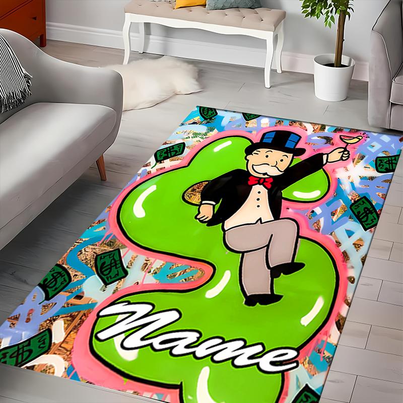 Custom personalization Mr. Monopoly Area Rug - Perfect For Kitchen, Bathroom,Laundry Room Decor Large Size Available,Gift All Seasons