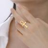 Кольца Давапара с крестом-анхом, регулируемое открытое кольцо, мужское, женское, амулет на удачу, нержавеющая сталь, древнеегипетские украшения