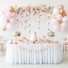 1pc Rose-Golden Pink White Party Decorations - Paper Heart Streamers Garland Galentines Valentines Day Decorations