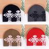 Double Pattern Cross Knitted Cap With Breathable Warm Hat Unisex Fashion Gift