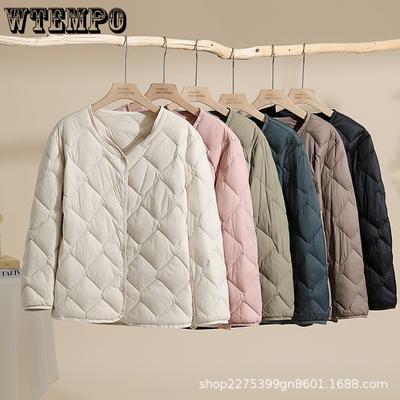 Легкая женская куртка-пуховик Clouds Fall and Winter, легкая, с круглым вырезом, повседневная куртка