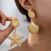 New Arrival Metallic Starfish Shell Earrings