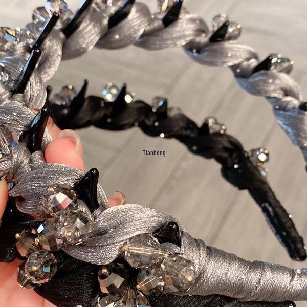 Корейская тюлевая повязка на голову со стразами: Элегантный, Роскошный Аксессуар для Волос