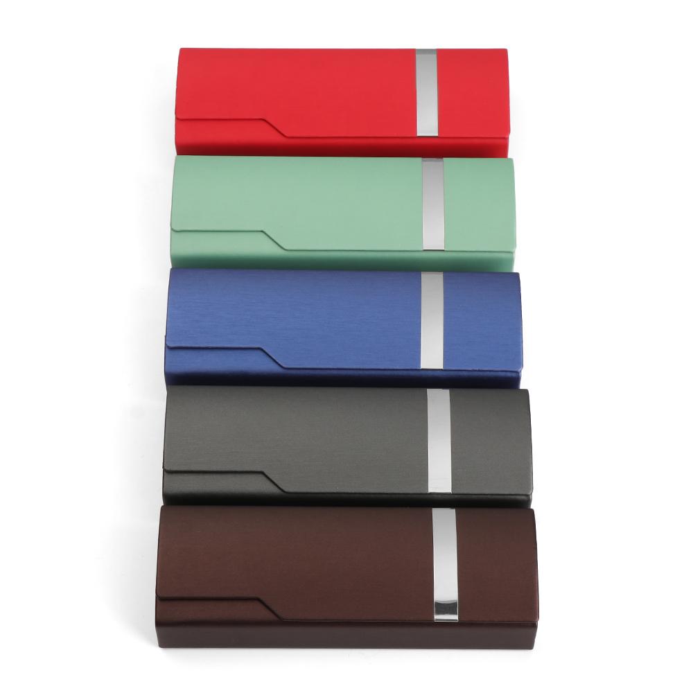 PU Men Women Steel Ribbon Glasses Box Eyewear Protector Myopia Glasses Box Reading Eyewear Case