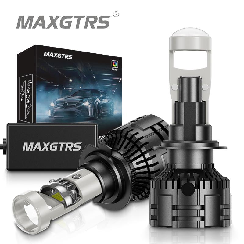MAXGTRS 2x H4 Hi/Lo H7 Bi-LED Линза Проектора H11 9005 HB3 9006 HB4 Автомобильная Лампа Фары Canbus Lampada 6000K Мини Противотуманная Фара 12V LHD RHD