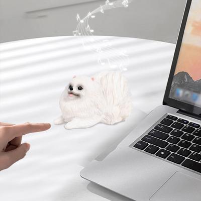 Симуляция Модель Померанского Шпица Живой Внешний Вид Животное Ремесло Украшение Реалистичная Статуэтка Щенка Миниатюрная Фигурка Твердый Пластик Игрушка Собака Домашний Питомец Настольная