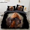 Luxury 3D Bedding Set Europe Queen King Double Duvet Cover Set Bed Linen Comfortable Blanket/Quilt Cover Bed Set Animal Horse