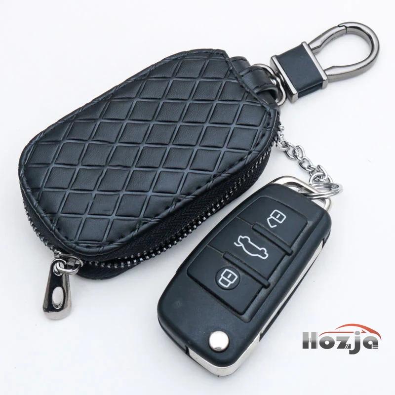 Кожаный чехол-кошелек на молнии для ключей автомобиля Ssangyong Rexton Korando Korando Tivoli Rodius Torres Kyron Actyon Sports Бесключевое хранение
