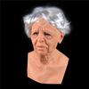 Halloween Supplies Atmosphere Realistic Effect Latex Horror Mask Adult  Party Dress  Christmas Mask Grandma with Hair Mask