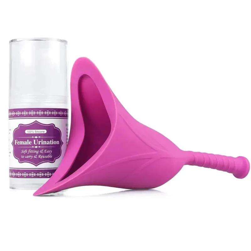 Устройство для экстренного мочеиспускания у женщин, многоразовый пищевой силиконовый женский писсуар, воронка для мочеиспускания стоя, для путешествий и кемпинга на открытом воздухе