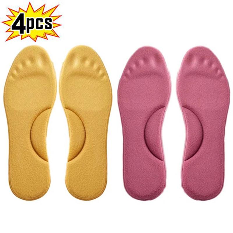 4/2 шт. зимние меховые самонагревающиеся стельки для ног, термоутолщенные стельки из пены с эффектом памяти, подушечки для обуви, теплые вставки для спортивной обуви для женщин и мужчин