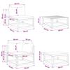 Sofa Set 5 Pieces Natural Solid Acacia Wood
