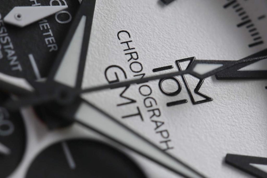 Часы Hyakuichi GMT Watch 20 ATM Водонепроницаемый хронограф Маленькая секундная стрелка Белая панда [HYAKUICHI 101] Для дайвинга Мужские