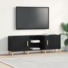 TV Cabinet Black Oak Effect 150 x 30 x 50 cm Particleboard