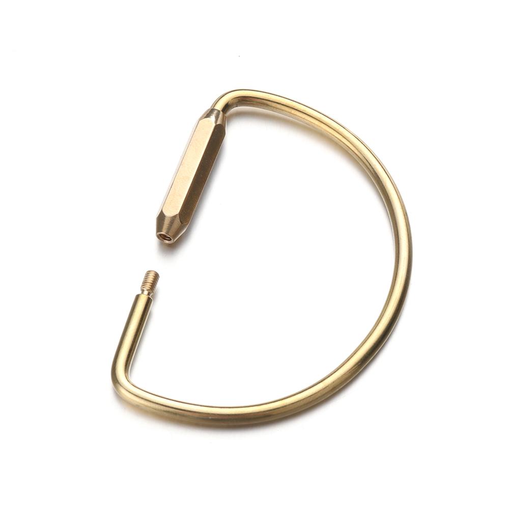 Creative DIY Craft Tools Whistle Ruler Brass Keychain Jewelry Accessories Key Ring Pendant