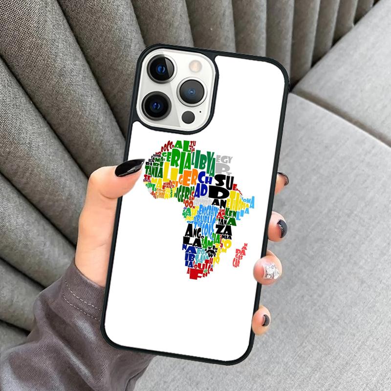 Чехол для телефона Карта Африки Для iPhone 17 Air 16 16e 15 13 14 Pro Max 11 12 Plus 2022 MAX Защитный чехол coque