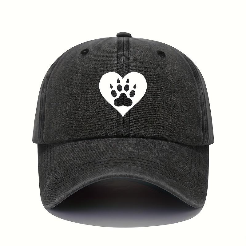 Love print baseball cap retro lightweight washed cap adjustable men's and women's sun protection hats