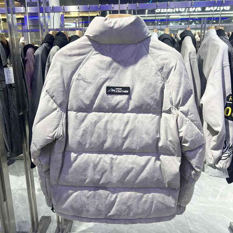 2025 New Style Stand Collar Puffer Jacket for Autumn and Winter, Unisex Thick Warm Trendy Brand Versatile Coat