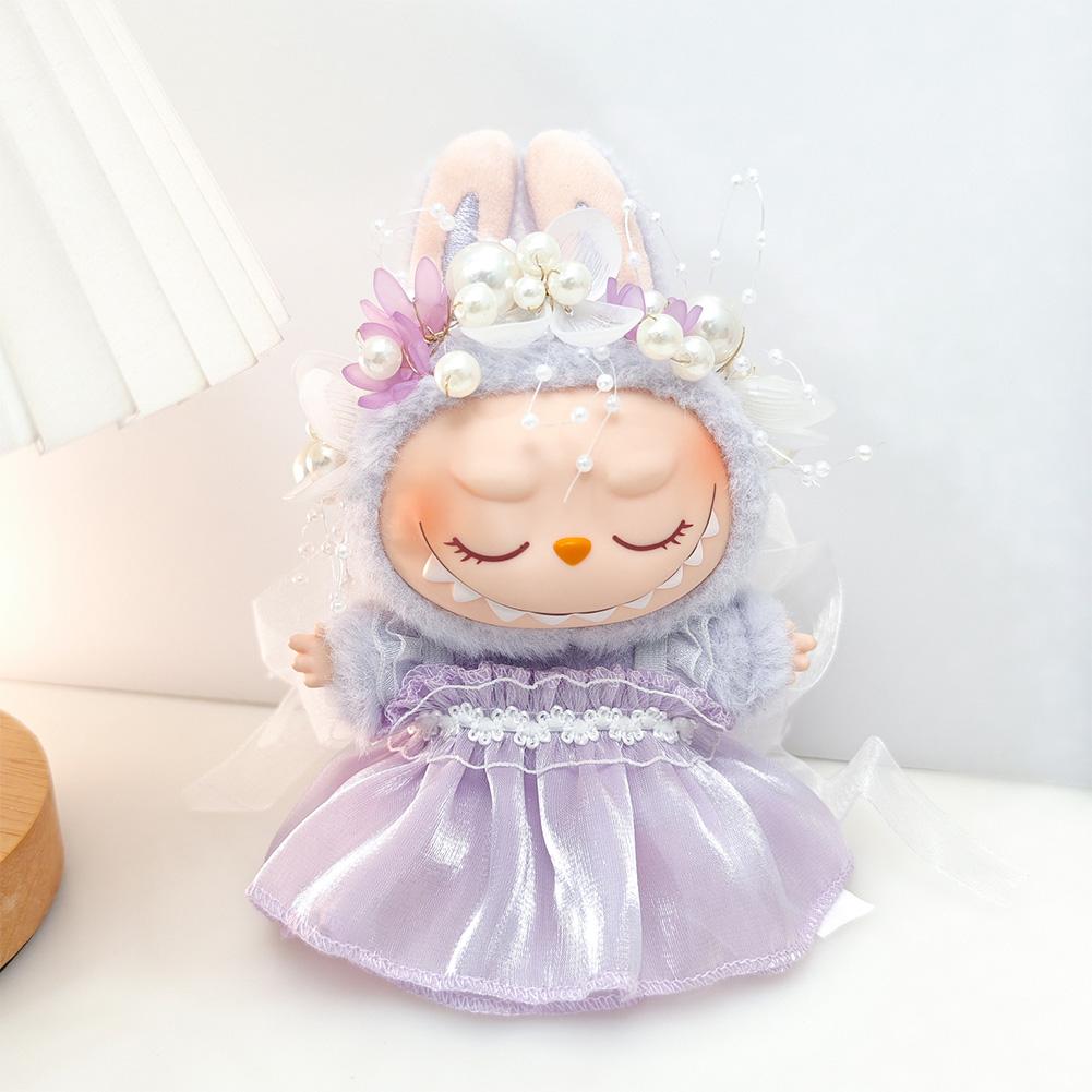 For 17cm Labubu Doll Clothes Fashion Clothes Hoodies Doll Clothes Color Match Hoodies Dolls Accessories Cute Decoration Little Cloths
