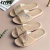 Summer Women Beach Slippers Comfortable Linen Flip Flops Ladies Non-slip Hemp Slippers Women Home Casual Shoes Sandals